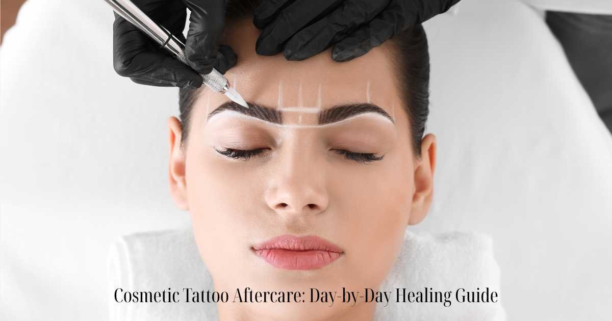 Cosmetic tattoo aftercare — freshly healed powder brows at Iconic Brow Wax N Beauty, North Lakes