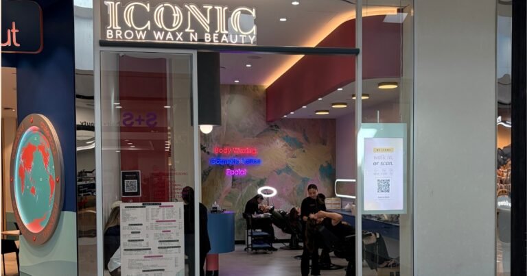 Iconic Brow Wax N Beauty salon shopfront at Westfield North Lakes